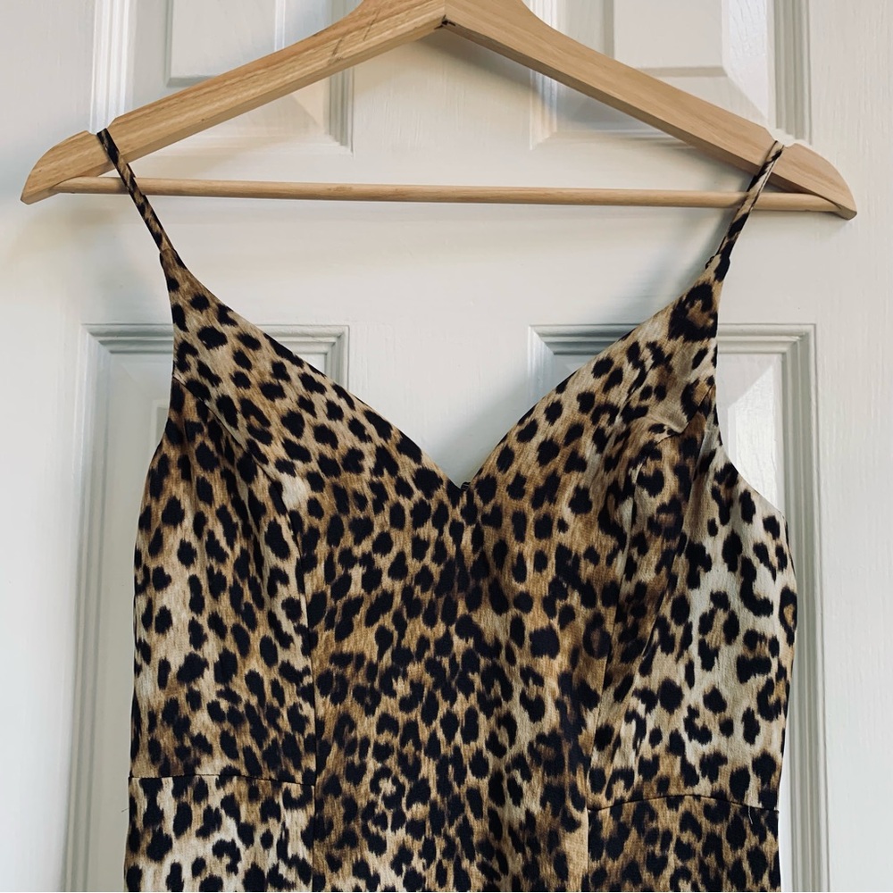 NWT EXPRESS Leopard Print Slip Dress - Picture 9 of 10